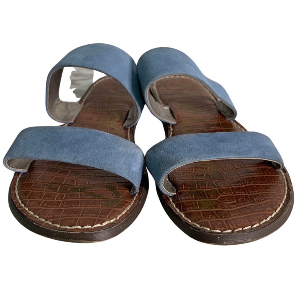 Sam Edelman Gala Blue Suede Women’s Slip On Sandals Open Toe Sandals Size 8.5 - Picture 2 of 10